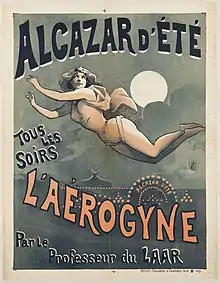 Poster L'aérogyne at the "Alcazar d'Été"