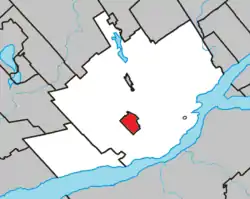 Location within Quebec TE.