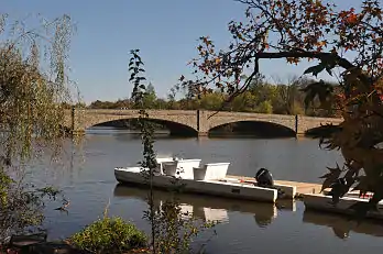 The Washington Road bridge crossing over the Millstone River and D&R Canal near Lake Carnegie.