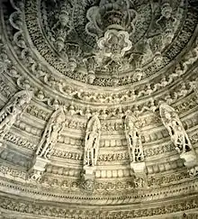 Dilwara Temple, domed ceiling, detail