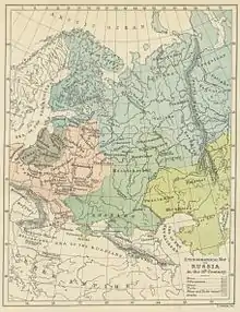 Map of 9th-century Rus' by F. S. Weller (1893)