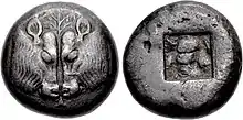 Coin of Lesbos, Ionia. Circa 510-480 BC