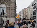 Grenadiers and Jagers march through The Hague on Prinsjesdag, 2013.