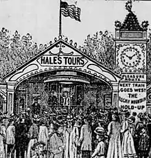 "Hale's Tours of the World" building located in Luna Park, Scranton.