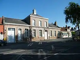 The town hall and school in La Chaussée