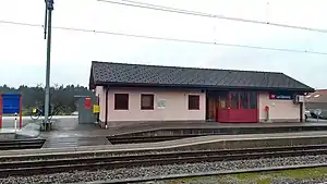 One-story building with gabled roof