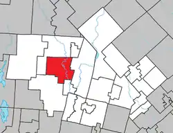 Location within Les Laurentides RCM.