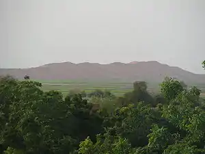 A light brown/reddish sand dune