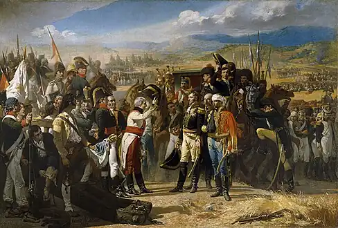 The Surrender of Bailén, by José Casado del Alisal, historical painting about the battle of Bailén in 1808, with a composition based on The Surrender of Breda, by Velázquez.