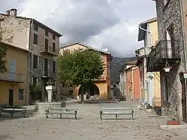 The square in the village of La Tour