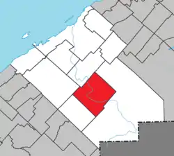 Location within Rimouski-Neigette RCM