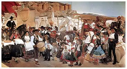 Castilla or La fiesta del pan, 1913.  First to be completed of Vision of Spain, 14 murals at the Hispanic Society in Manhattan.