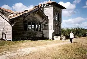 Ruins of the original Methodist church of Omaja