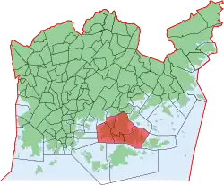 Position of Laajasalo within Helsinki