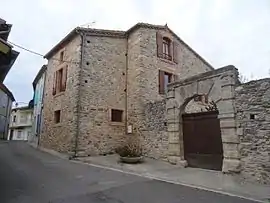 The chateau entrance in Labécède-Lauragais