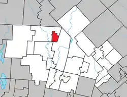 Location within Les Laurentides RCM.