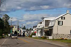 Main street of Lac-aux-Sables village in August 2013