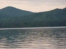 North shore of lake Matapédia in front of Val-Brillant