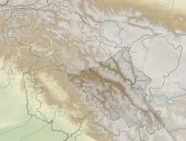 Map showing the location of Shafat Glacier Parkachik Glacier