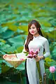 Áo dài - Vietnam's most famous costume and considered the unofficial national dress with nón lá, they are one of the famous symbols of Vietnam