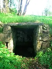 The entrance to the Lady's Well which once had an arched entrance.