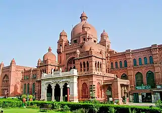 Overhangs of the Lahore Museum, Pakistan in Indo-Saracenic architecture, 1894.