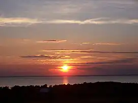 Image 59Sunset over Lake Winnebago. (from Geography of Wisconsin)