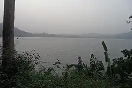 Side view of Lake Barombi, Kumba