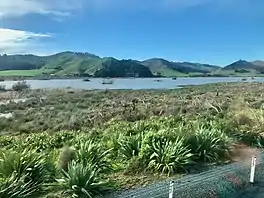 Lake Kimihia from Waikato Expressway in 2021