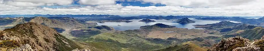 Lake Pedder from Mount Eliza, Southwest National Park