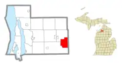 Location within Antrim County