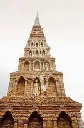 The Dvaravati-style chedi of Wat Phra That Hariphunchai