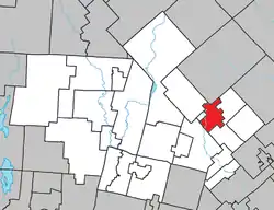 Location within Les Laurentides RCM