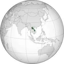 Claimed Territory of the Royal Lao Government in Exile