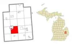 Location within Lapeer County