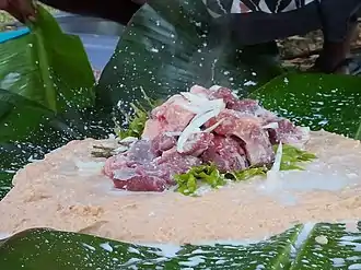 Laplap, the national dish of Vanuatu.