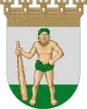 Canting coat of arms of the city of Lappeenranta, Finland: the Swedish name of the city is Villmanstrand, originally spelled as Viltmanstrand