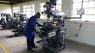 A Technician operating a CNC Milling Machine in one of the Labs