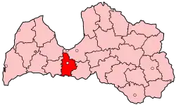 Location of Jelgava District