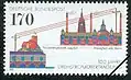 Postage stamp marking the 100th anniversary of the transmission of electricity