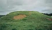 The Moot Hill or Law Mount above the River Annick near Castleton Farm.