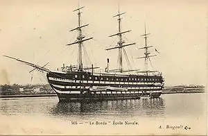 Valmy, by then renamed Borda, serving as a school ship