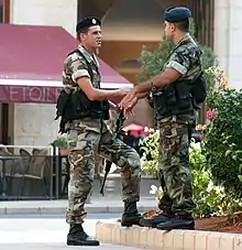 Lebanese Army soldiers on patrol wearing locally made Ephod Combat Vests, Beirut 2009.