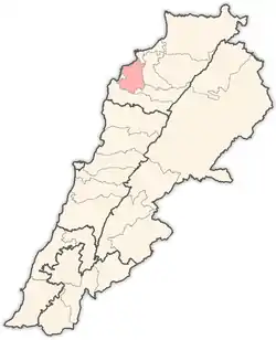 Location in Lebanon