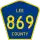 County Road 869 marker