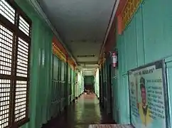 the school building's hallway