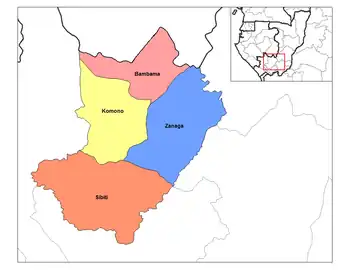 Zanaga District in the region