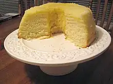 A lemon chiffon cake