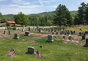 Lempster Mountain Wind Power Project overlooking cemetery in East Lempster, NH