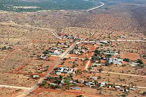 Bird's eye view of Leonardville (Picture from October 2015)